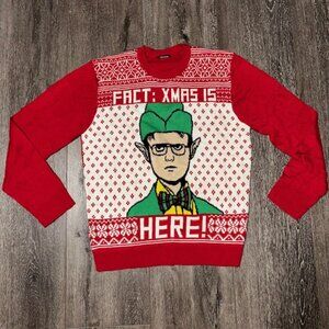 The Office Dwight Schrute Fact XMAS Is Here Ugly Christmas Sweater UNISEX size M